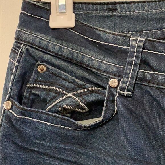 Twentyone Black Super Skinny Dark Wash Jeans 7/8 - Picture 4 of 14